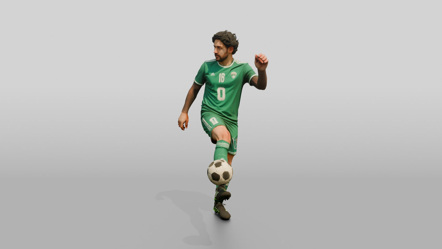Soccer Player Juggling the Ball