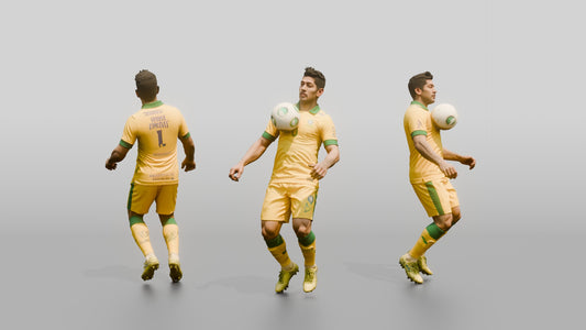 Soccer Player Controlling Ball on Chest
