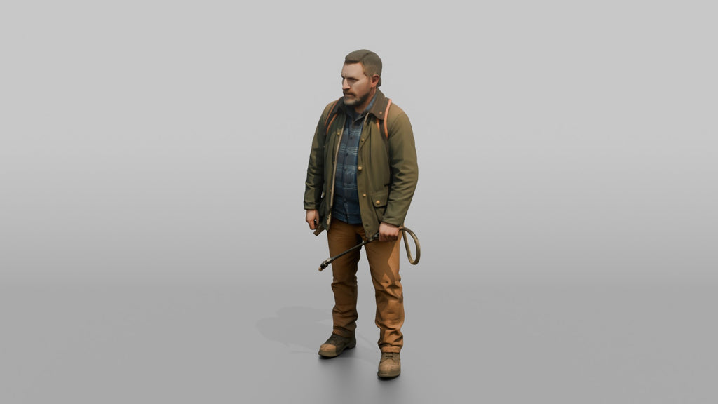 Farmer Carrying Pressurized Pesticide Backpack Sprayer
