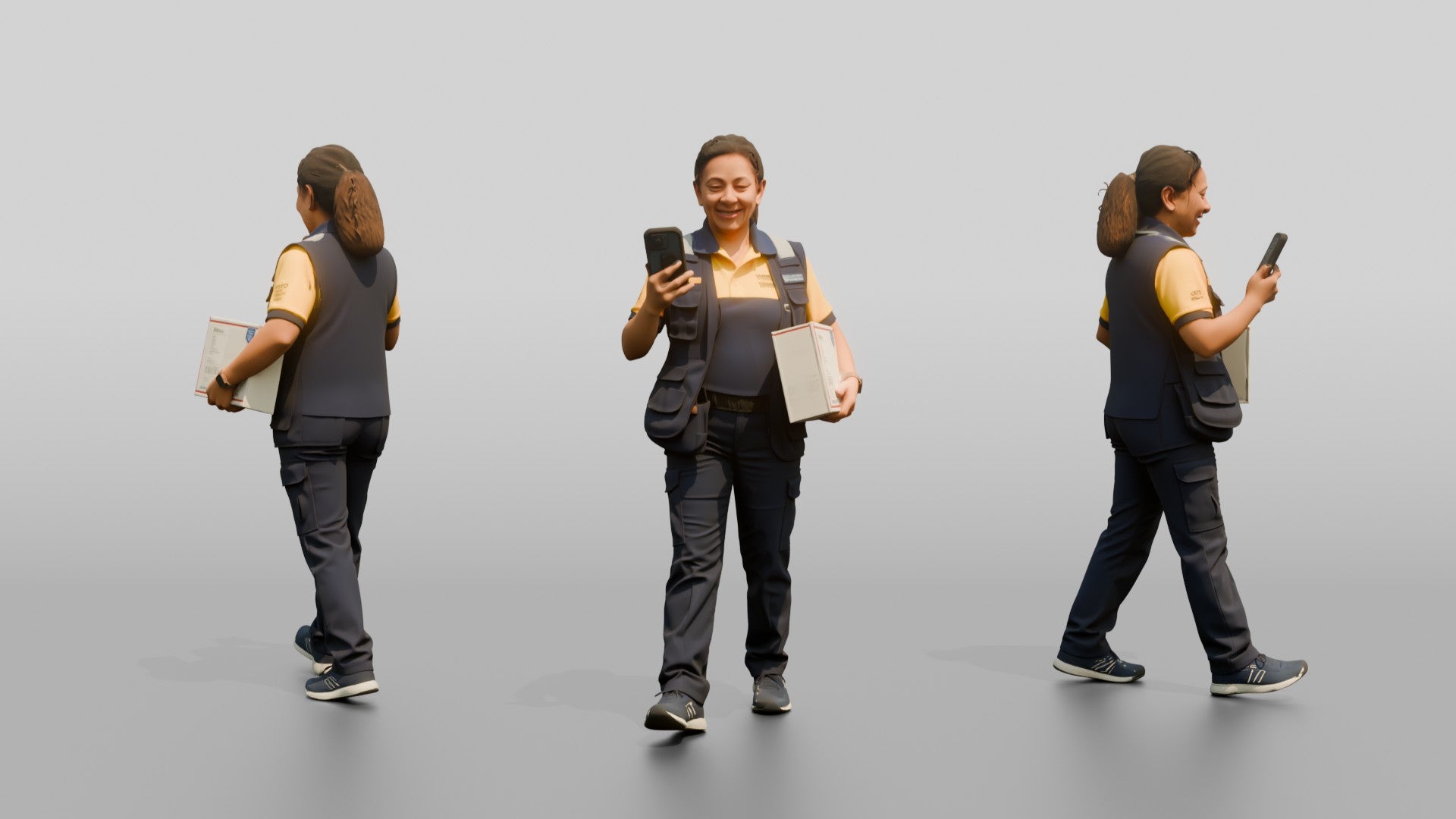 Postal Worker with Package