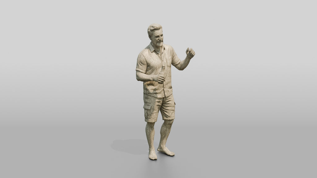 Older Man Dancing with a Beer