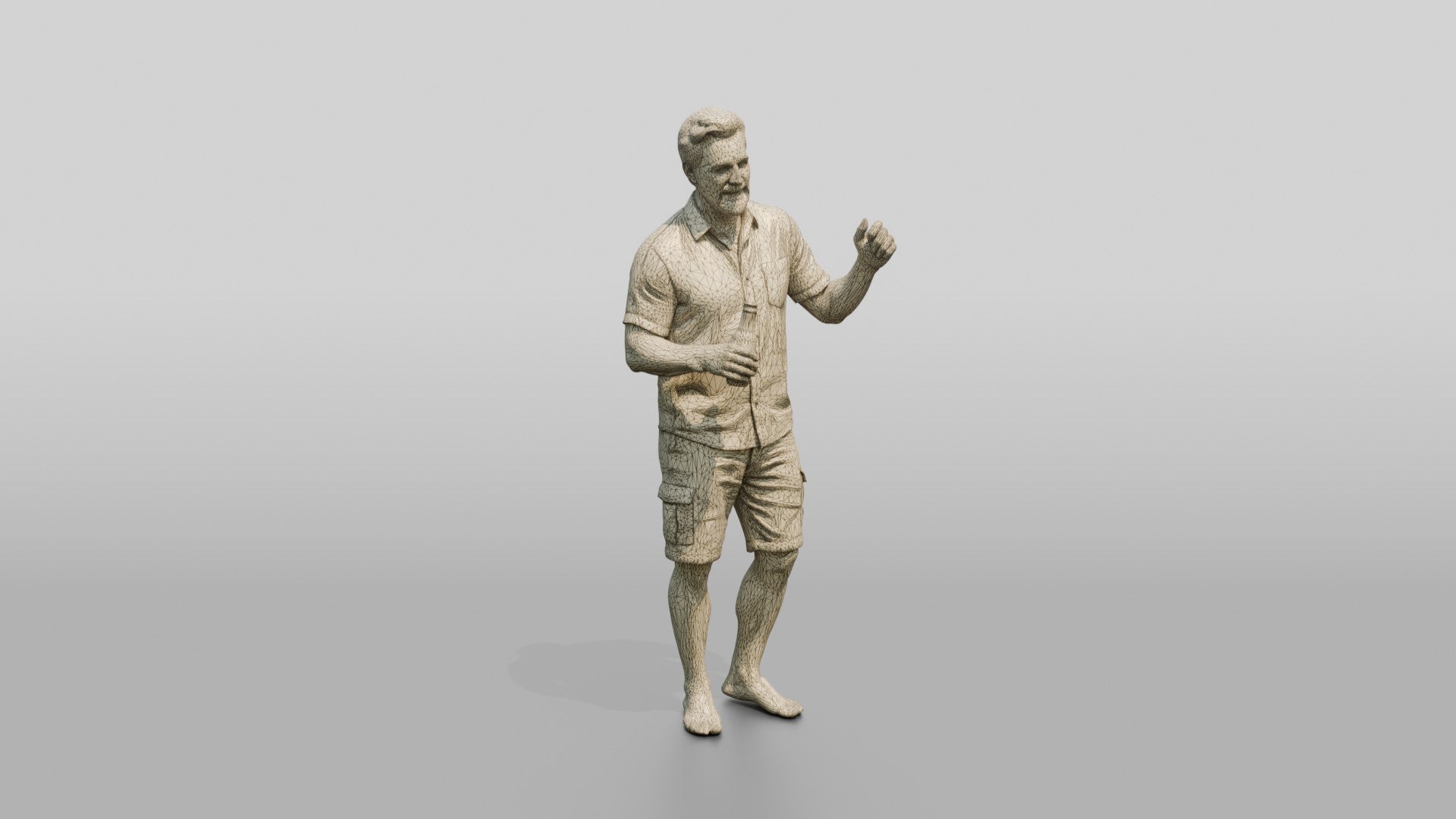 Older Man Dancing with a Beer