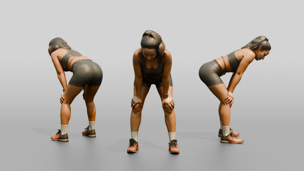 Woman Catching Breath Post-Workout