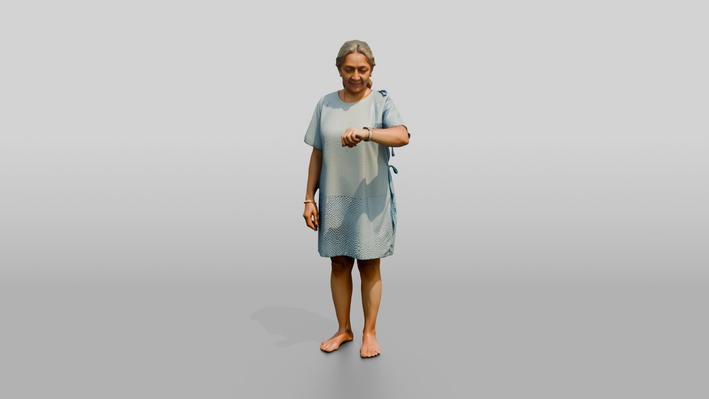Woman Patient Checking Her Watch