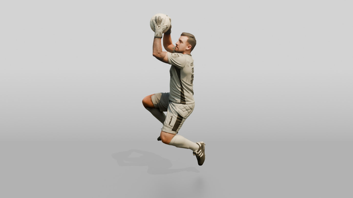Goalkeeper Catching a High Cross