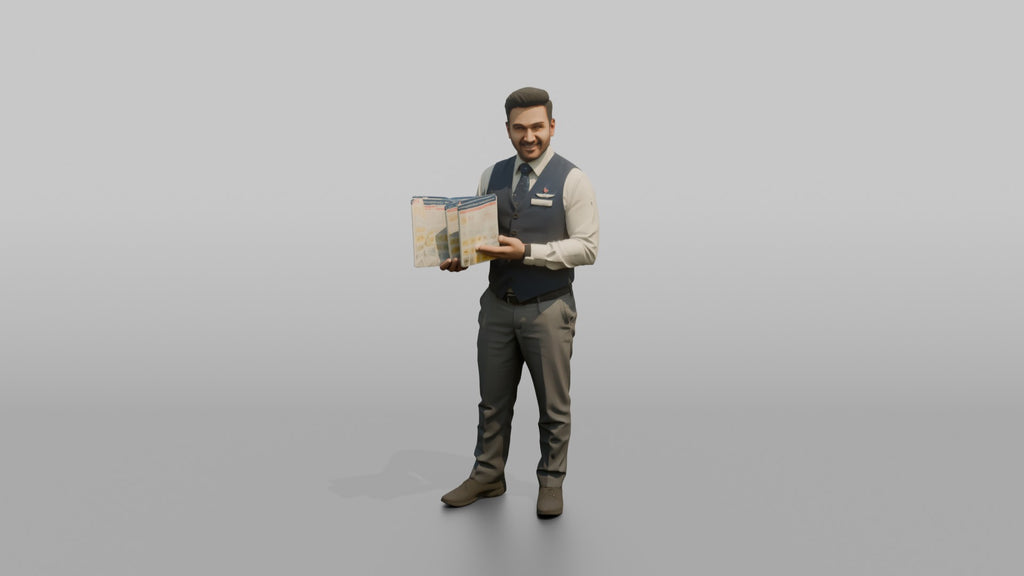 Hispanic Co-Pilot Carrying a Leather Flight Bag