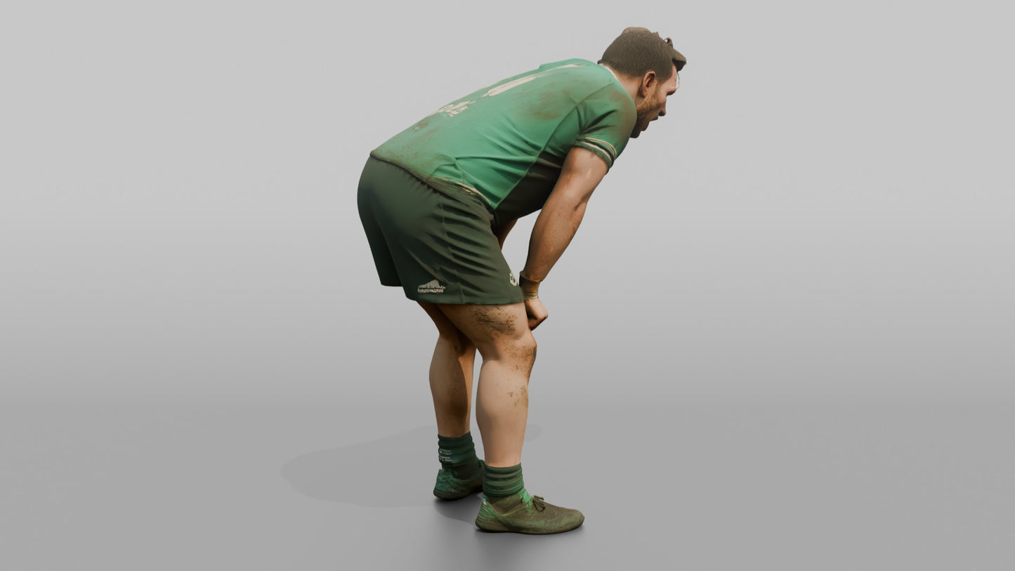 Irish Forward Catching His Breath Post-Match