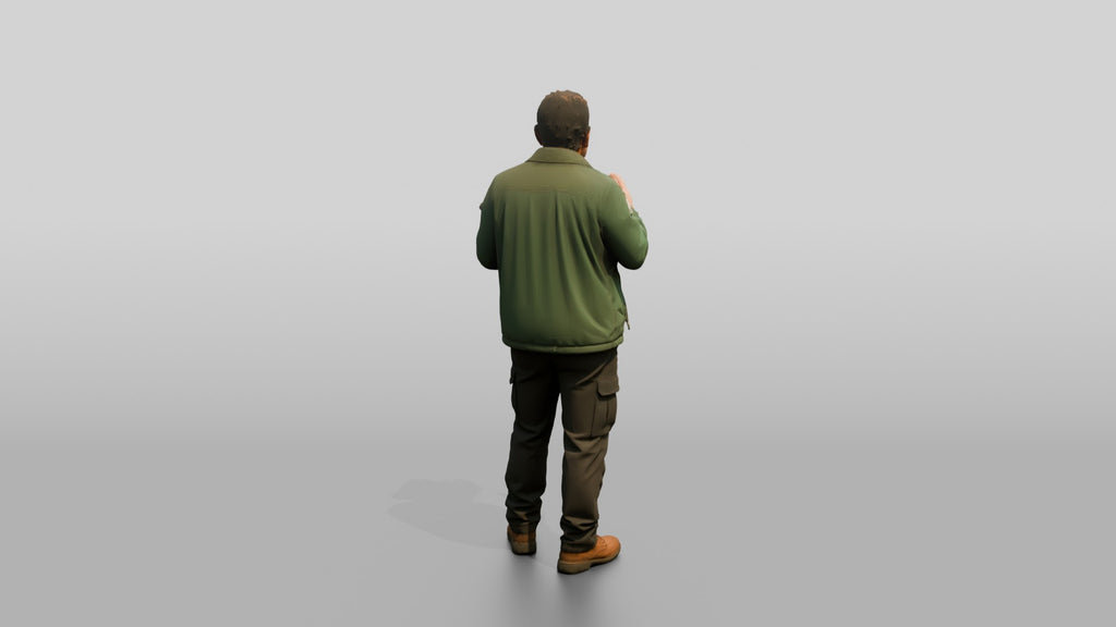 Courier Holding Tablet