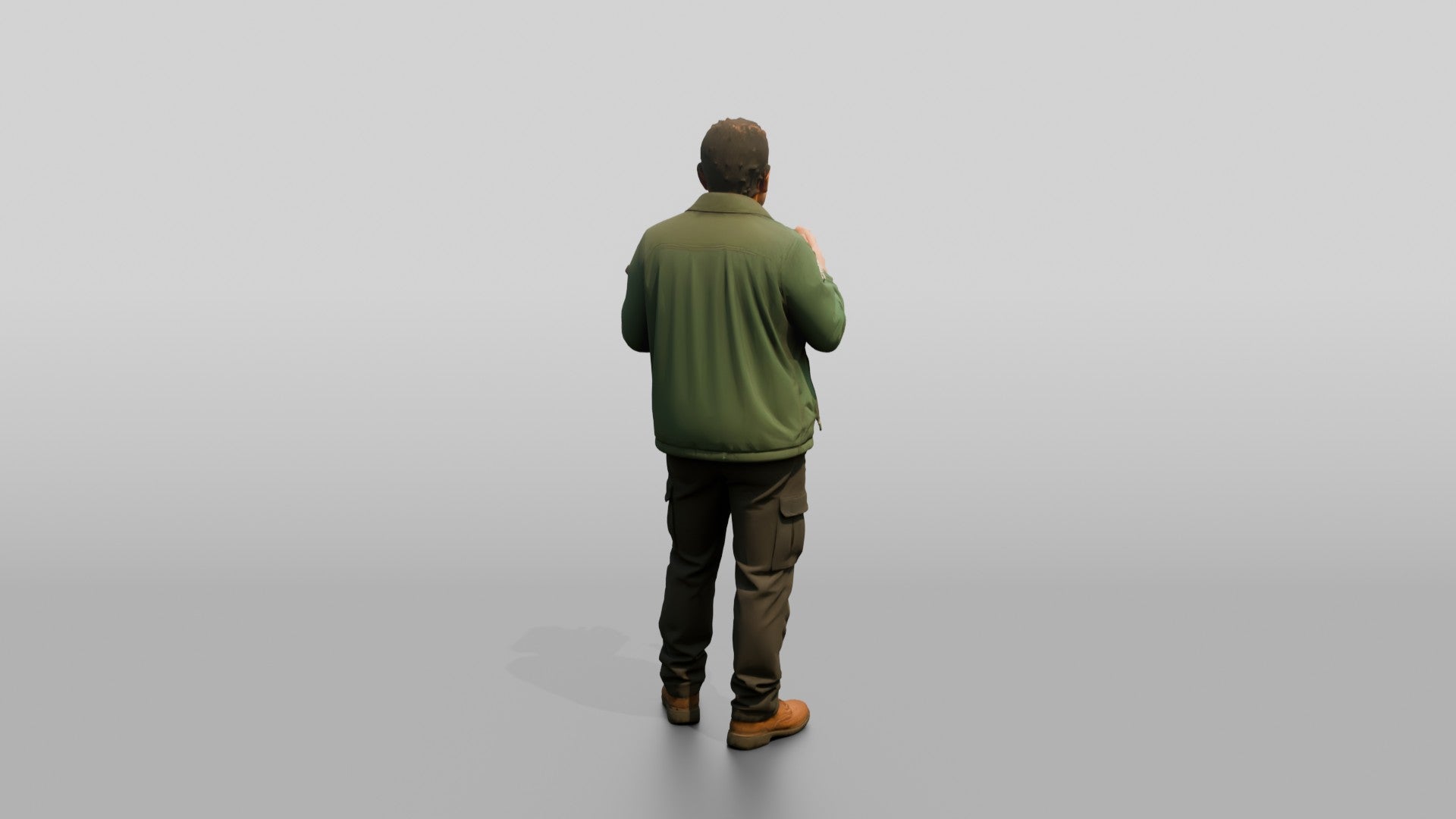 Courier Holding Tablet