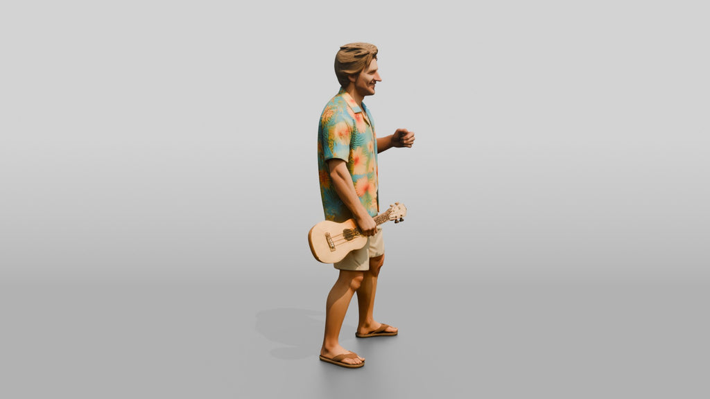 Beach Hippie with a Ukulele