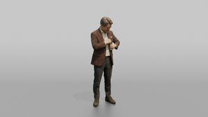 Wedding Guest Checking His Jacket Pocket - 3D character model, view 1