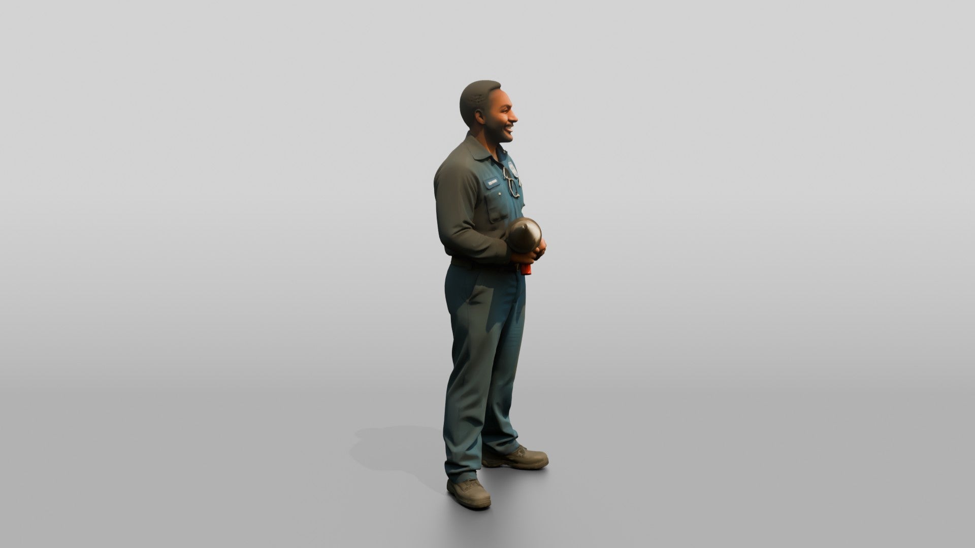 Mechanic Holding a Wheel Balancer Cone