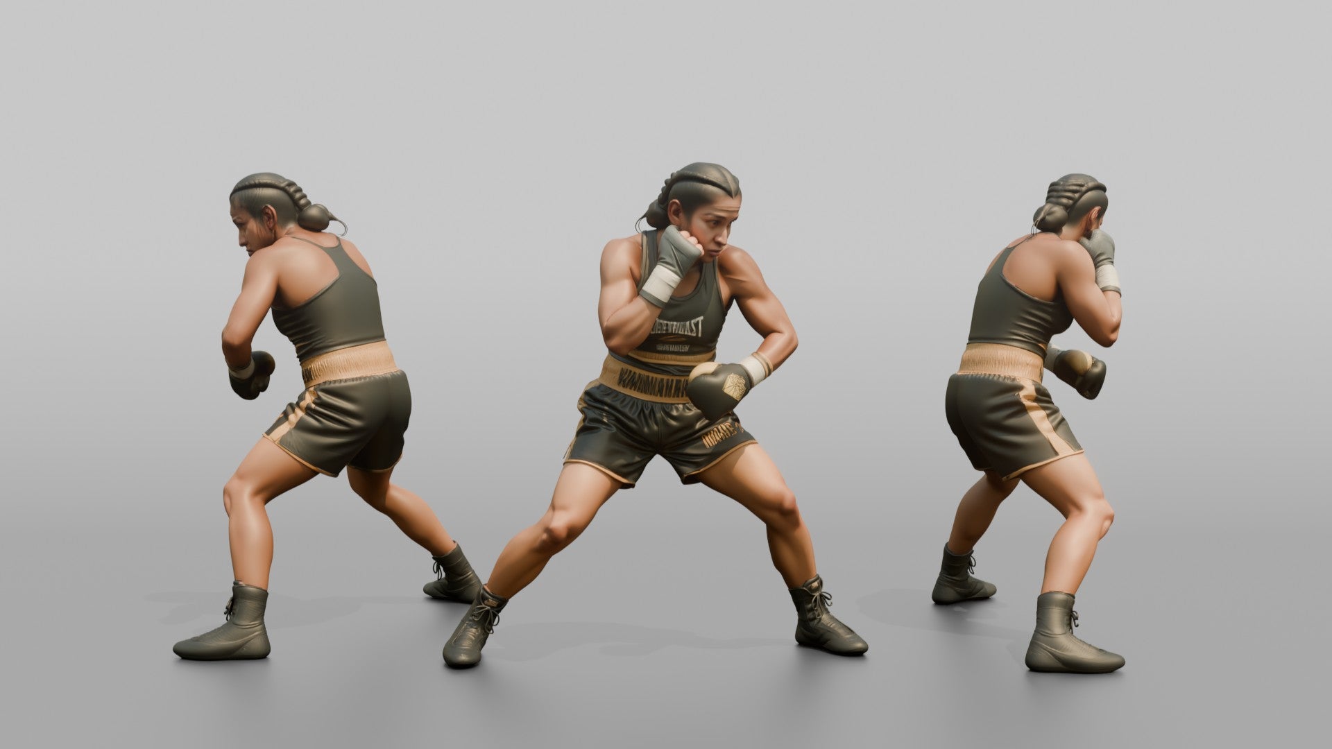 Boxer Slipping a Punch with Evasive Head Movement