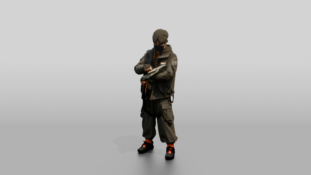 Gorpcore Man Counting Cash
