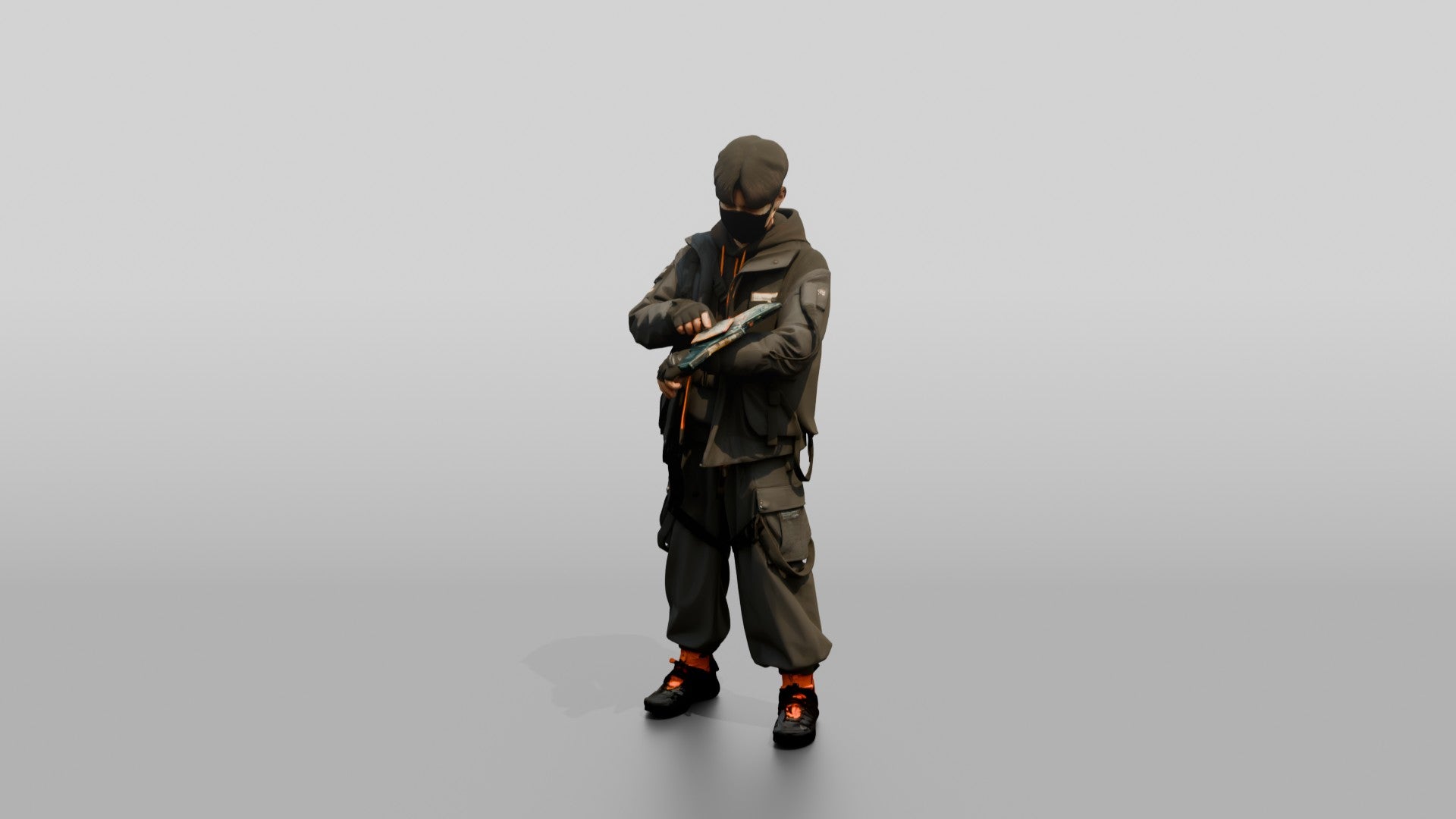 Gorpcore Man Counting Cash