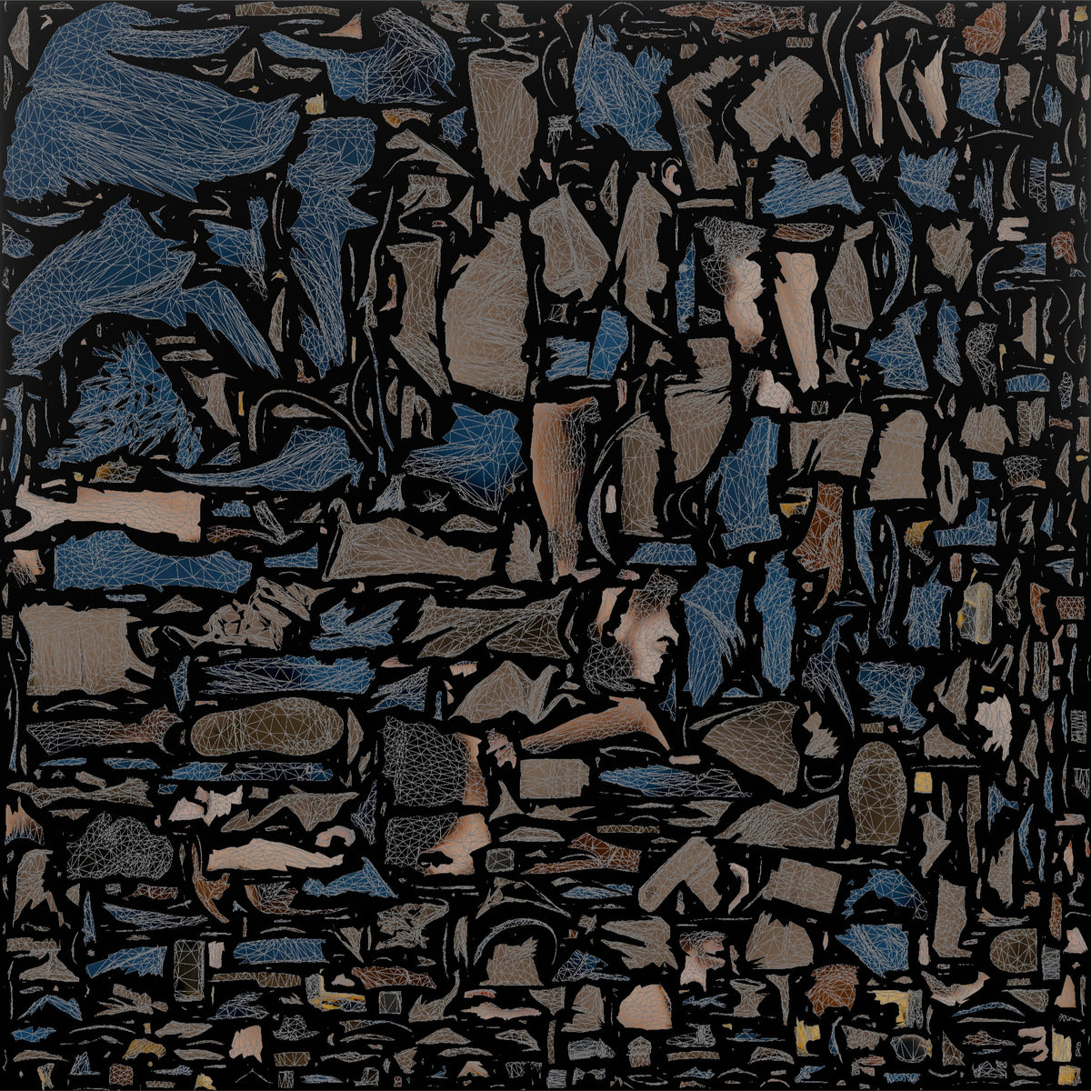 Father Holding A Power Drill, Examining It - UV layout, base color map