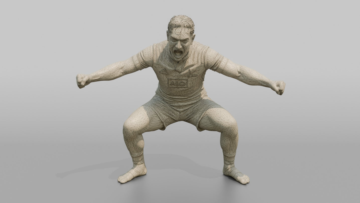 Maori Team Leader Performing the Haka