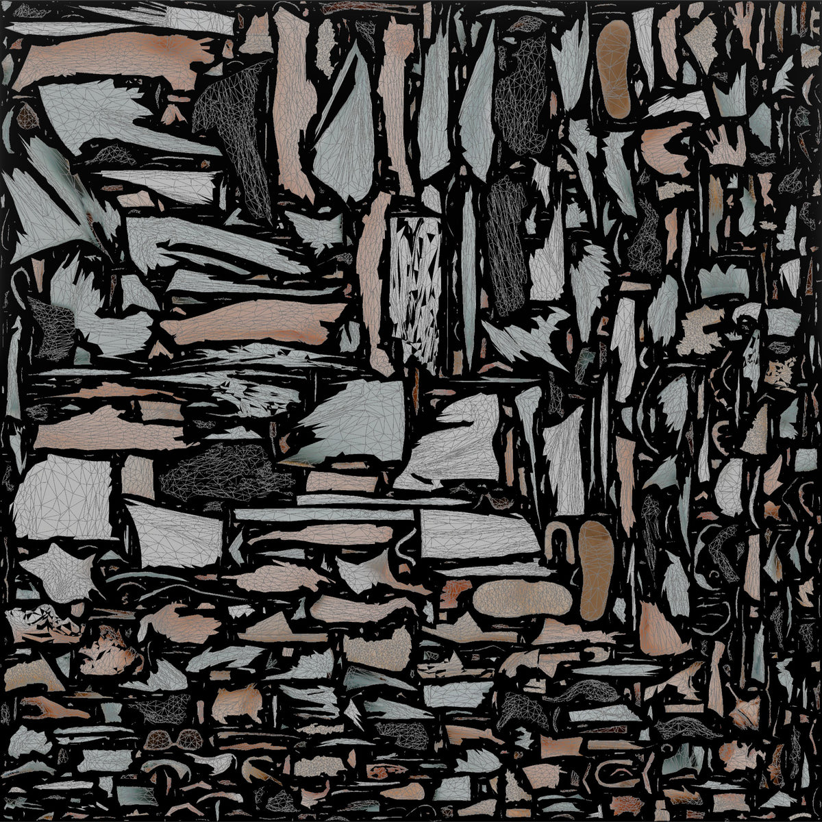 Woman Walking in Sunglasses with Straw Tote - UV layout, base color map