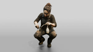 Mechanic Bleeding a Clutch Cylinder - 3D character model, view 1
