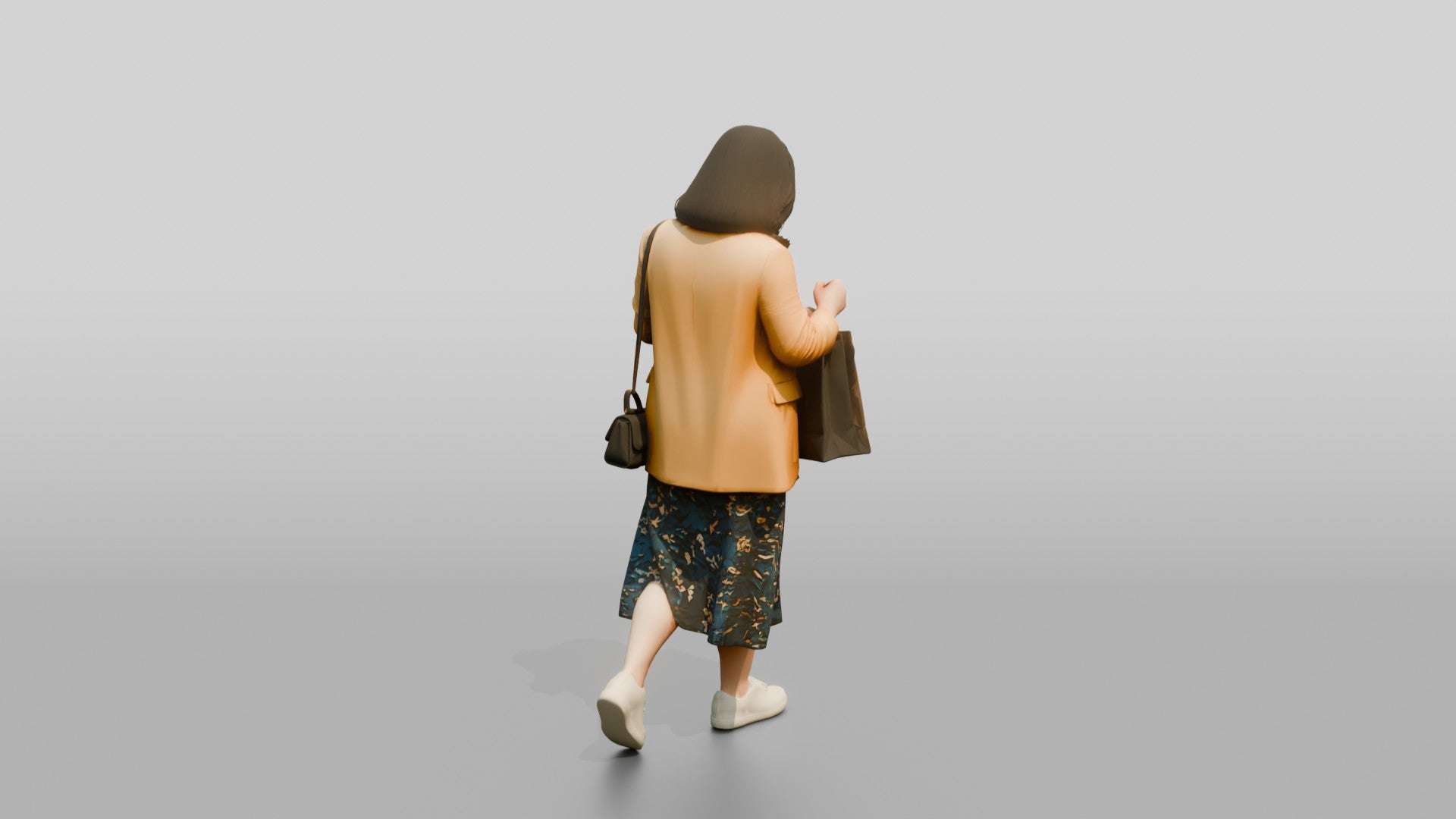Chinese Woman Shopping in Stylish Outfit