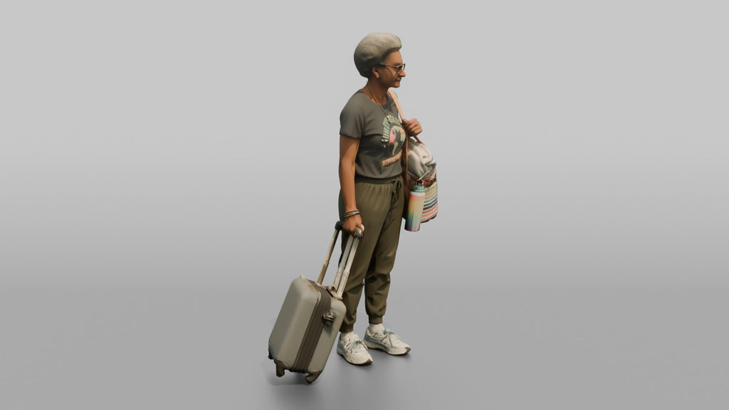 Traveler Holding A Boarding Pass