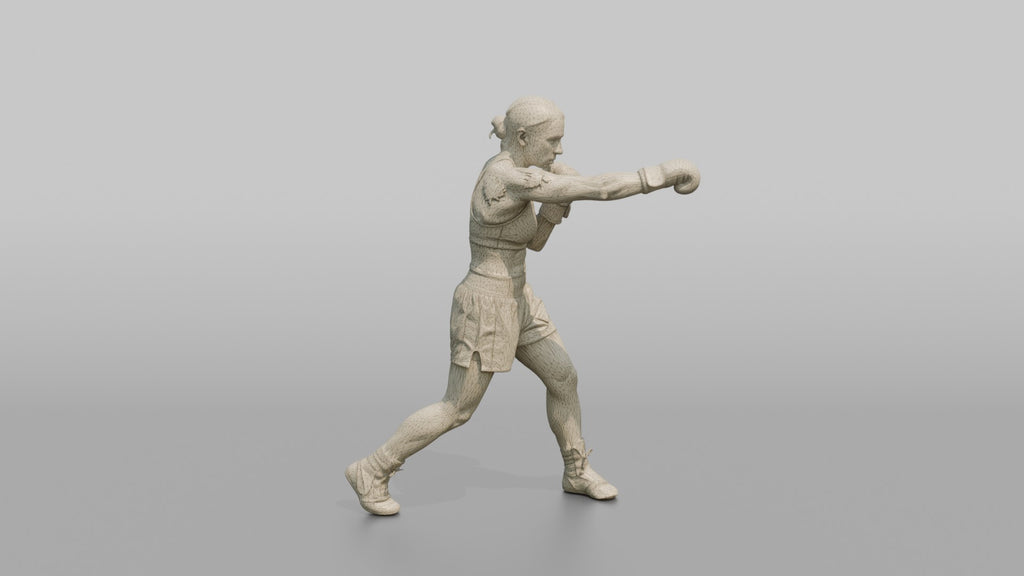 Boxer Stiff Jab to Keep Distance