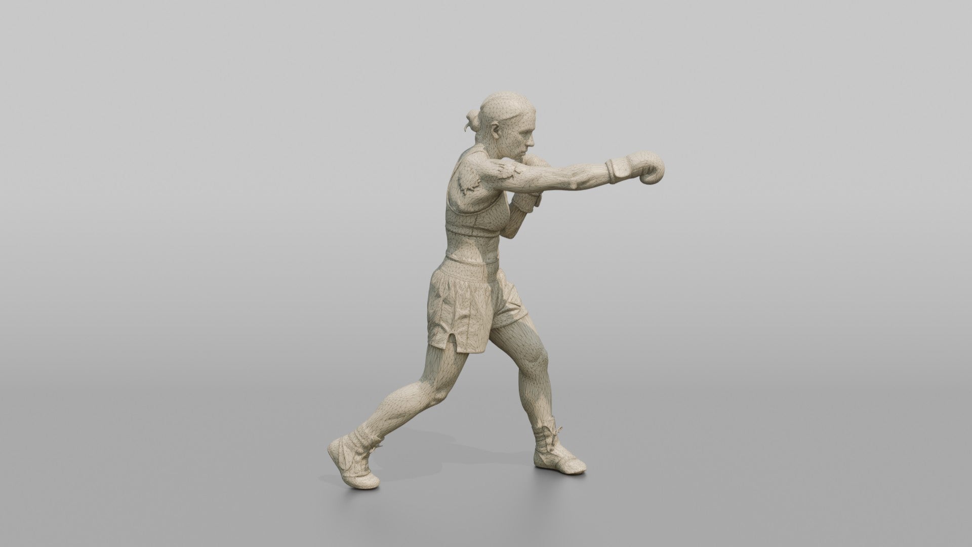 Boxer Stiff Jab to Keep Distance