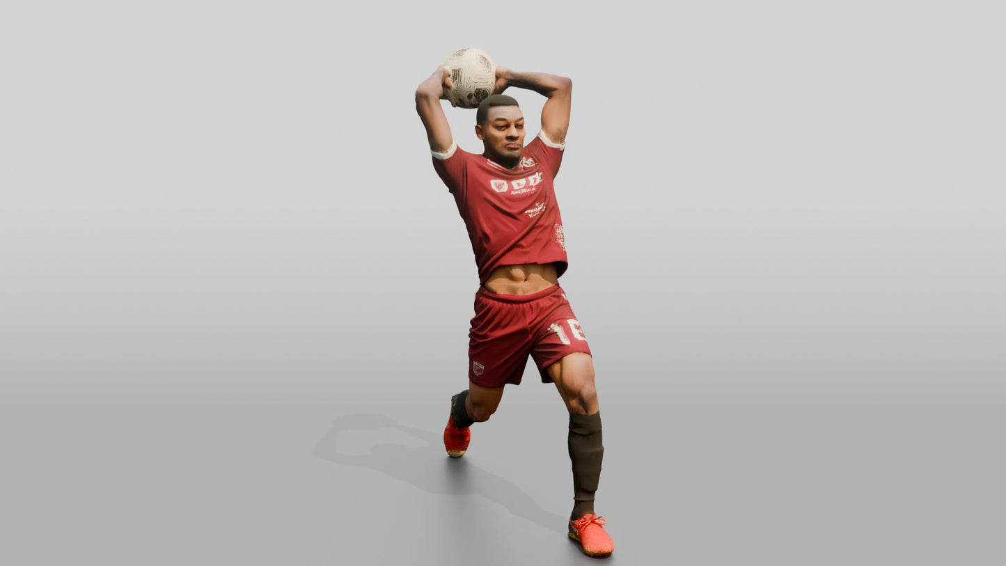 Soccer Player Long Throw-In