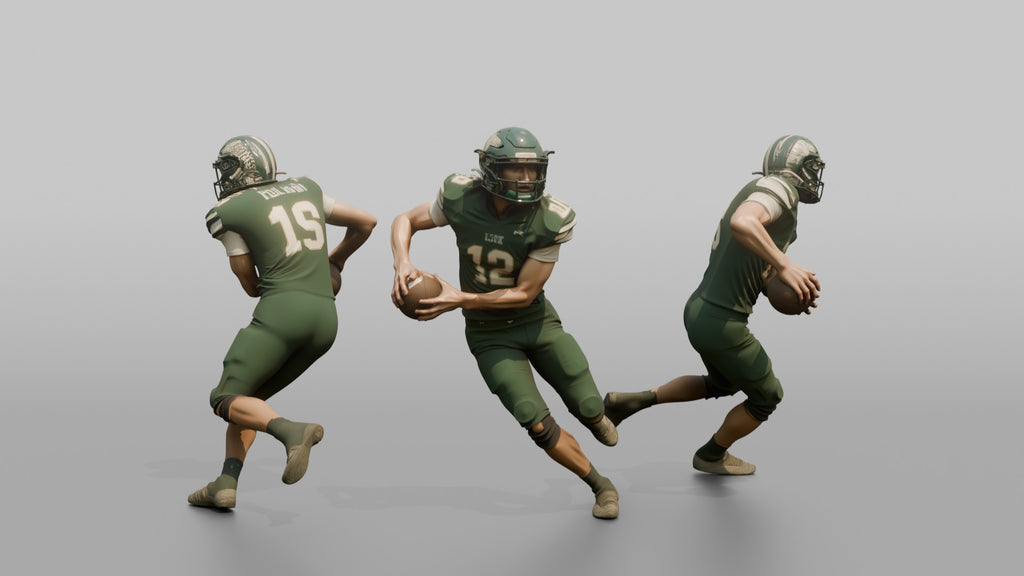 Quarterback Executing a Play-Action Fake