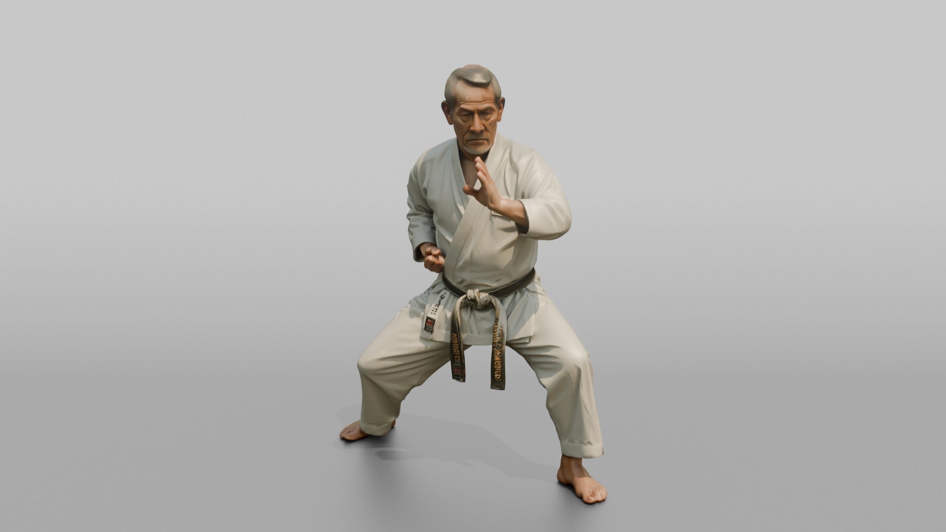 Karate Master Knife-Hand Block