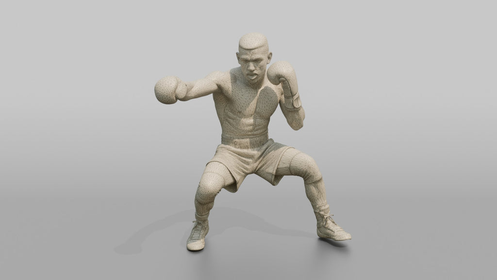 Boxer Feinting a Jab While Ducking Low