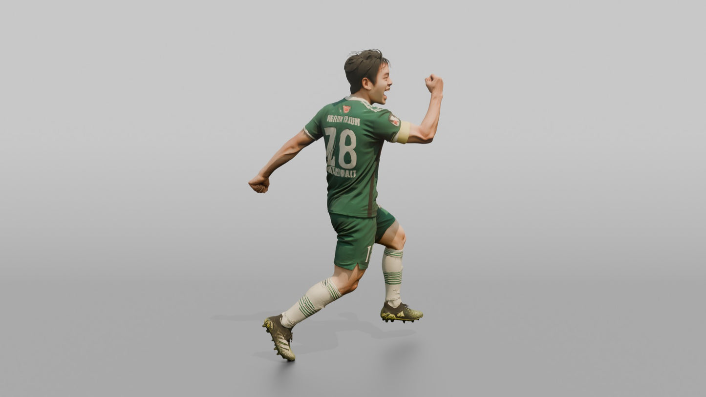 Japanese Player Pumping His Fist in Celebration