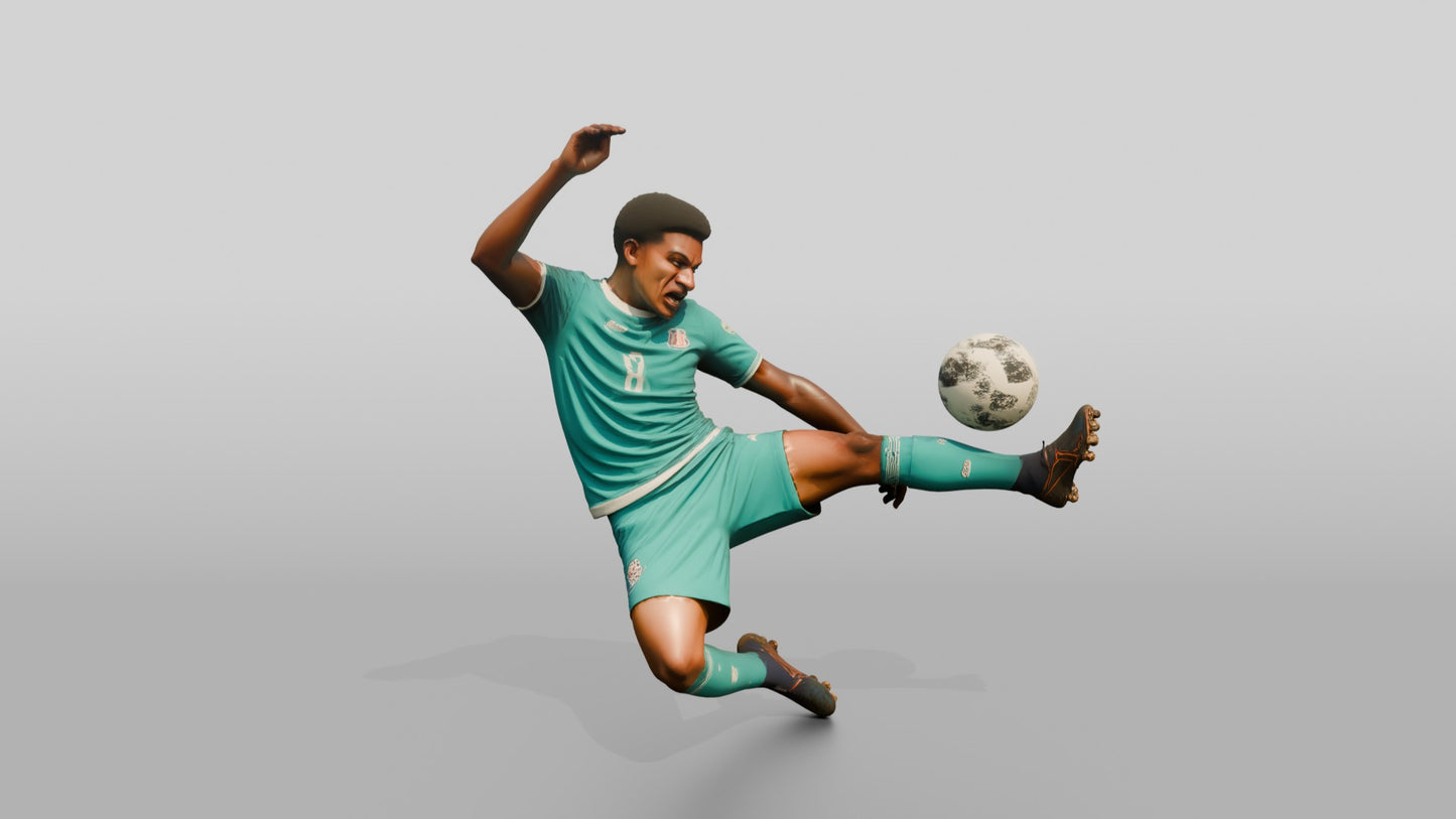 Soccer Player Scissor Kick