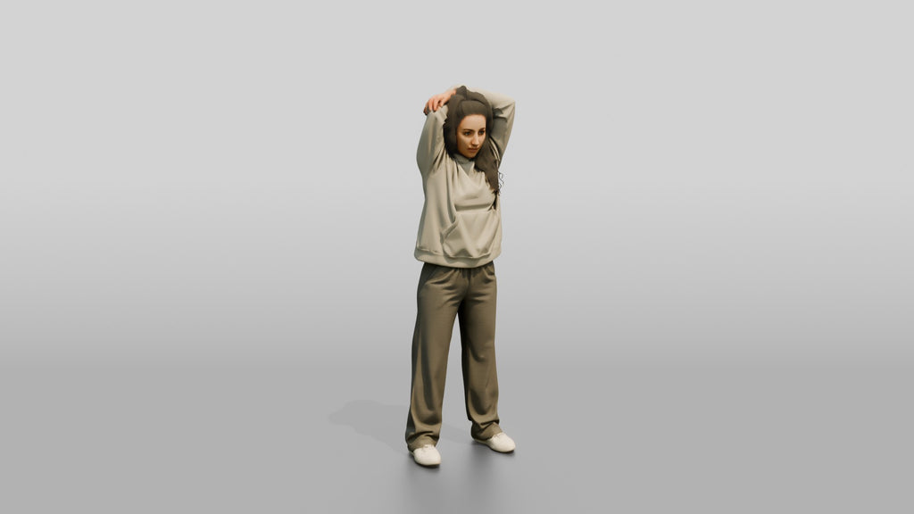 Woman Stretching Triceps Overhead