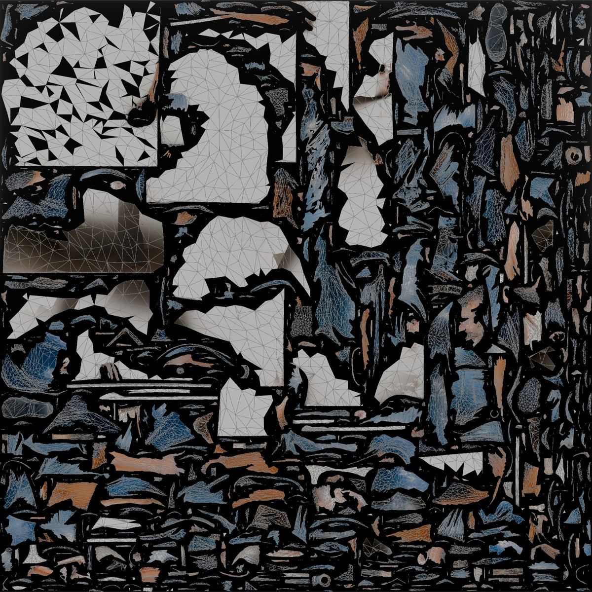 Construction Worker Man 10 - UV layout, base color map
