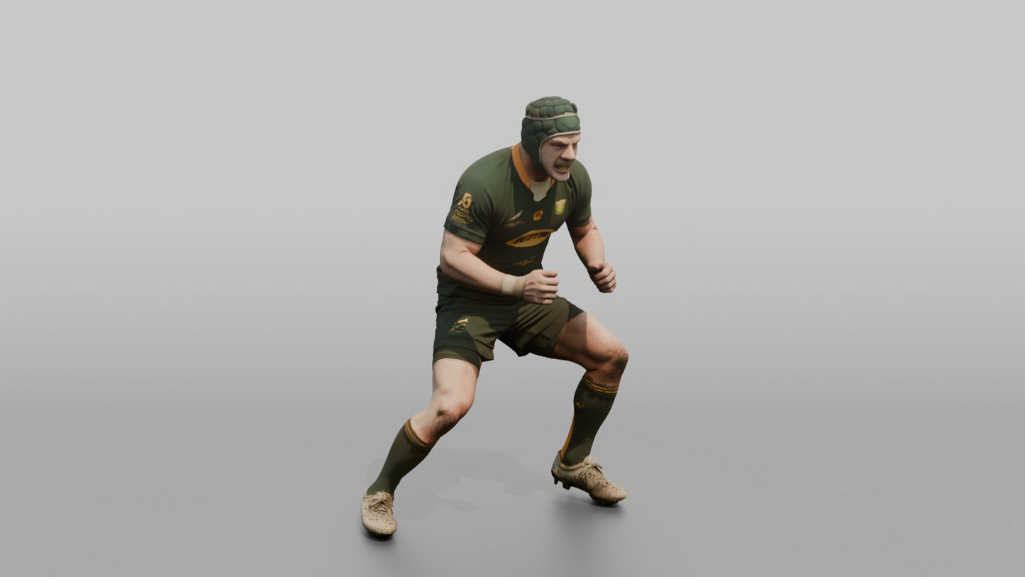 South African Defender Bracing for a Collision