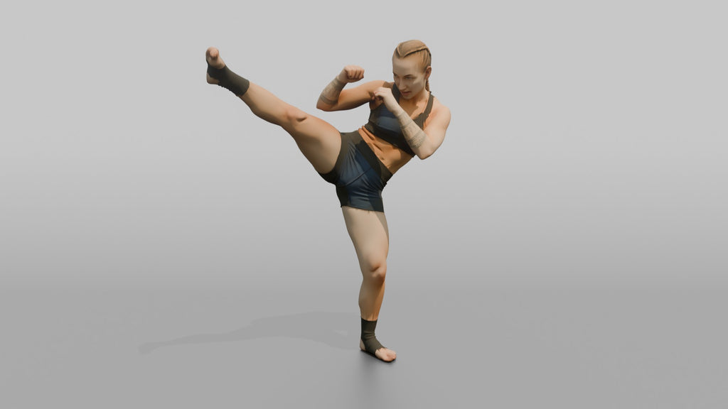 Kickboxer Axe Kick Downward