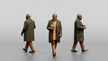 Elderly African Man in an Embroidered Agbada and Coat