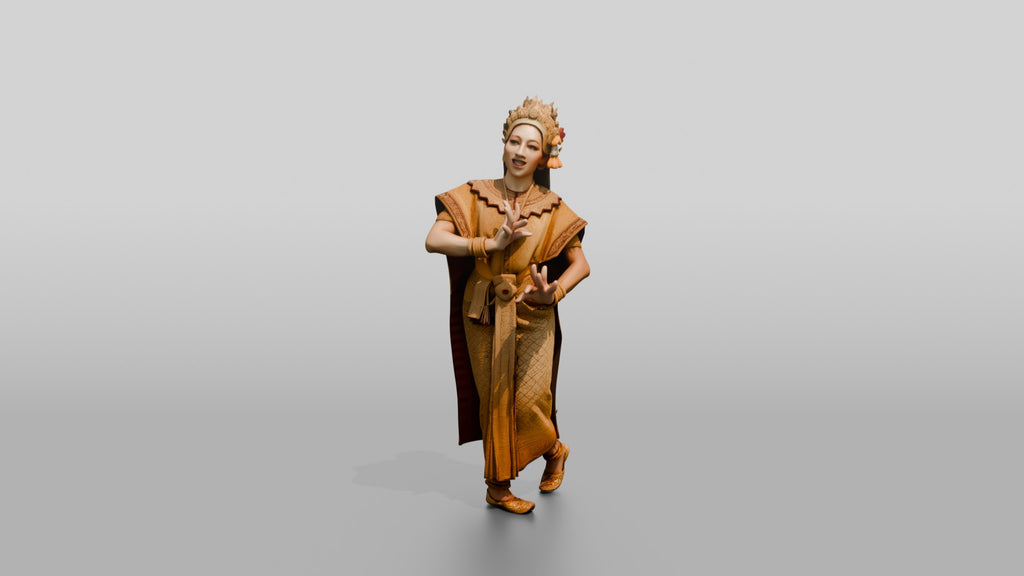 Classical Dancer and Singer with Hand Mudras
