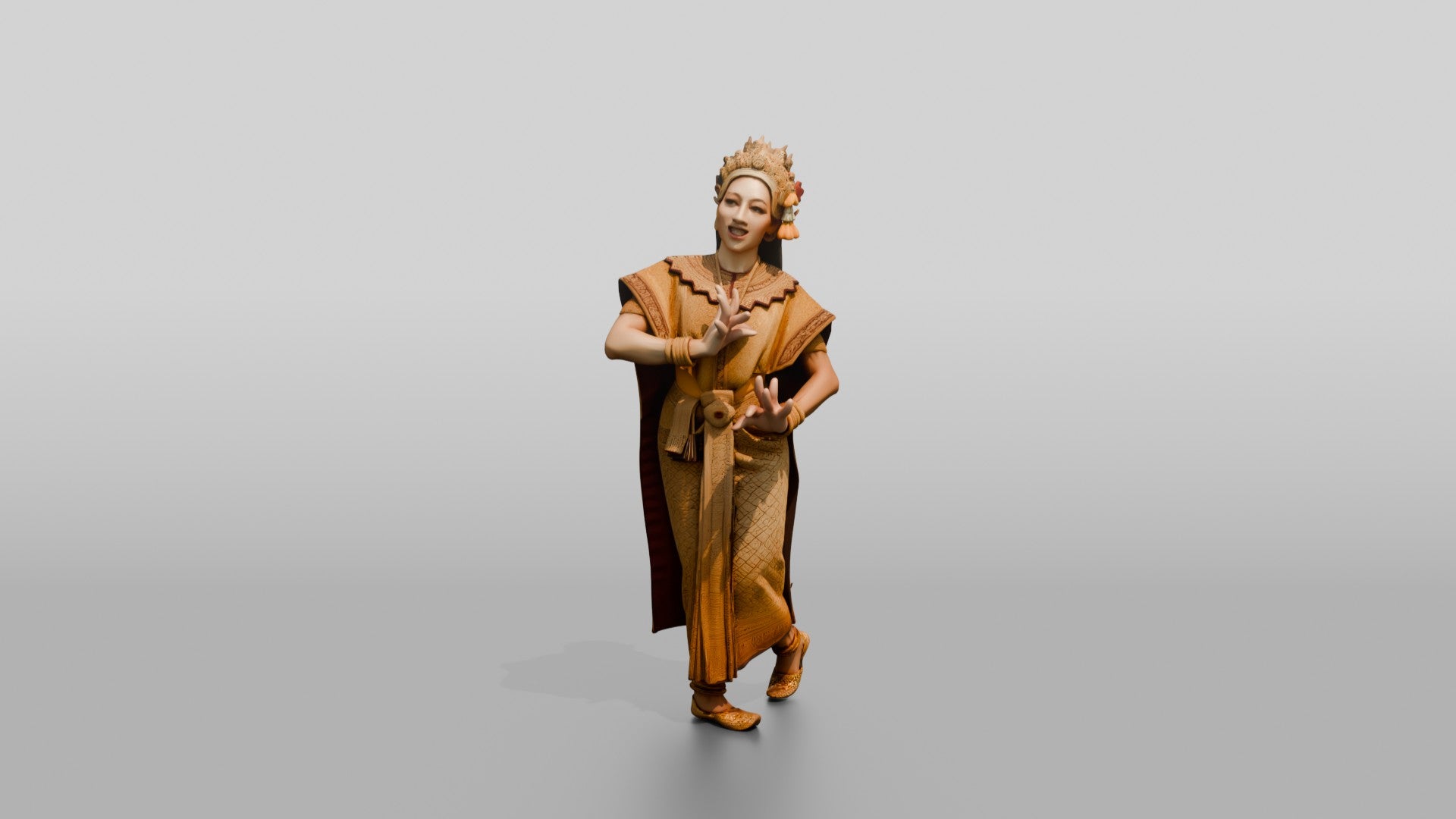 Classical Dancer and Singer with Hand Mudras
