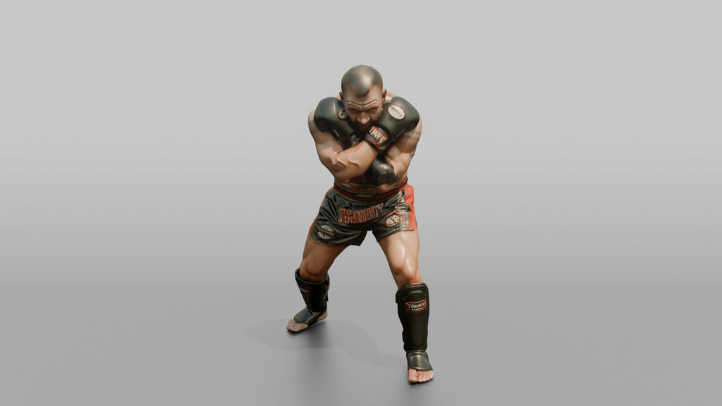 Kickboxer Tight Dutch-style Defensive Block