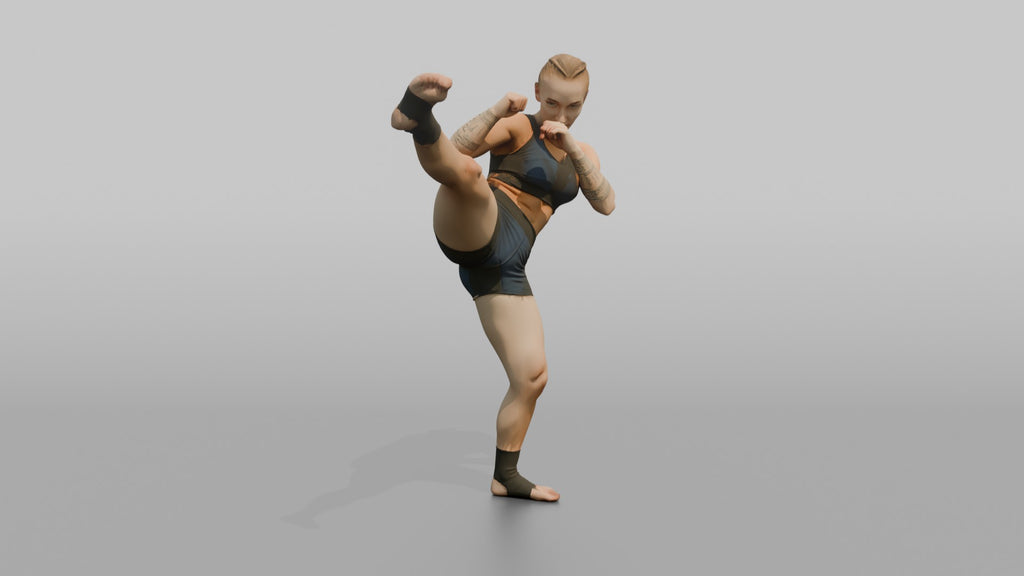 Kickboxer Axe Kick Downward