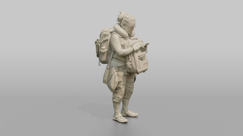 Traveler Hugging Her Carry-On Bag