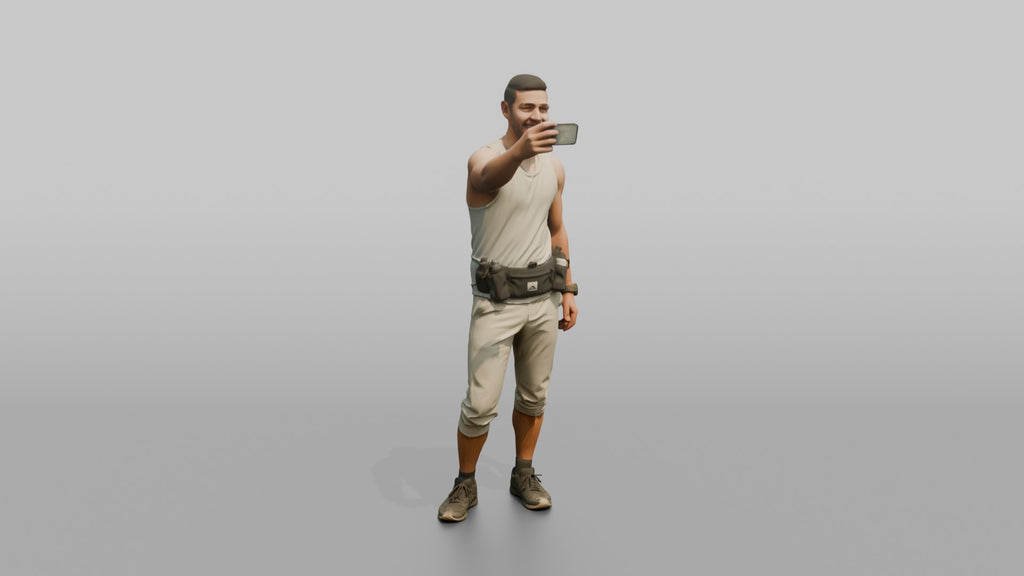 Hiker Taking a Selfie on the Trail