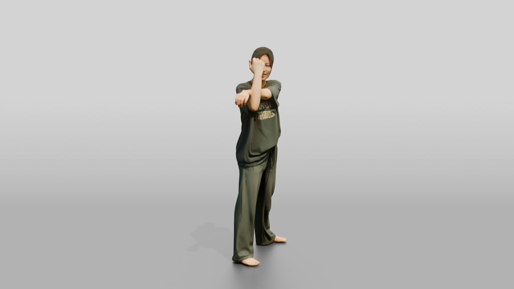 Woman Stretching Torso Twist
