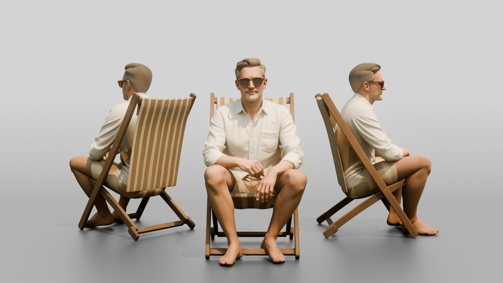 Older Man Seated in Sunglasses
