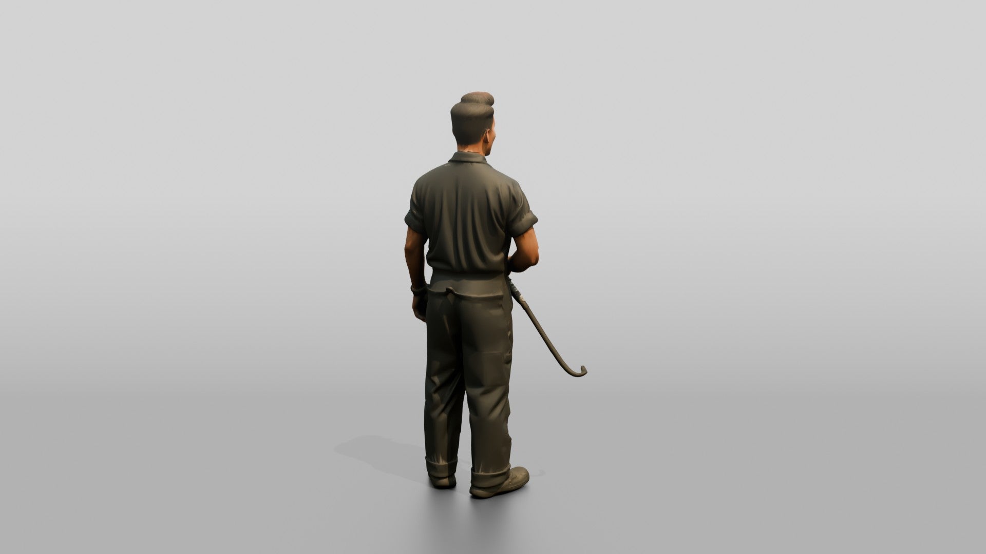 Mechanic Using a Pneumatic Air Ratchet