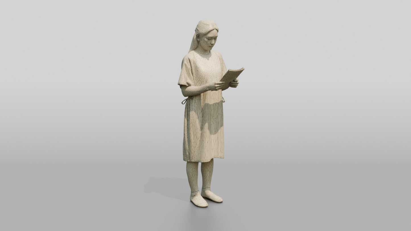 Woman Patient Reading a Letter