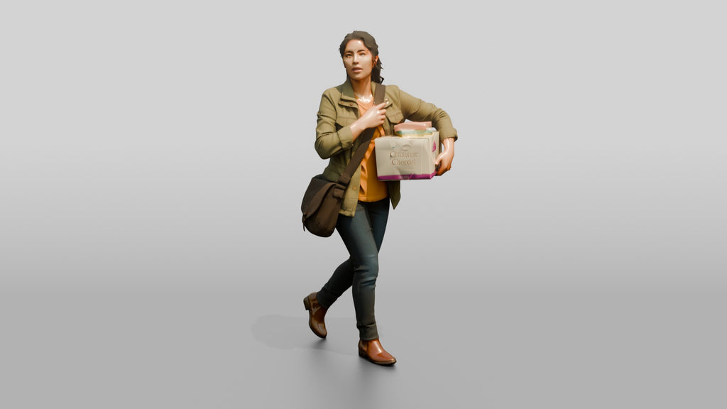 Woman Delivering Bakery Box