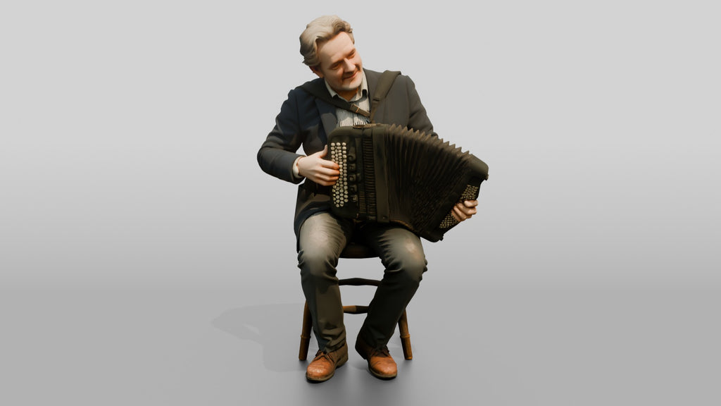 Accordion Player with Button Accordion